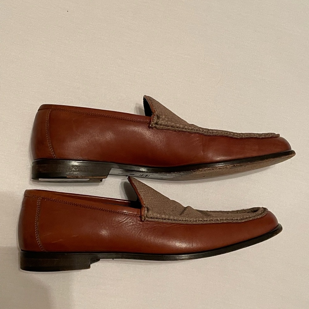 Coach Tan Leather Slip-On Loafers